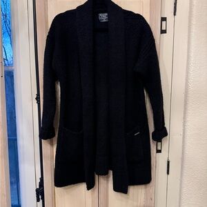 Abercrombie & Fitch Black Cardigan Sweater